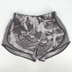 Nike Gray Camo Running Shorts With Inside Pouch Drawstring, Lightweight, Sporty